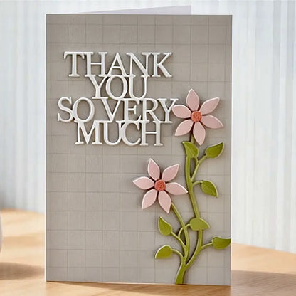 Thank You Card Metal Cutting Dies