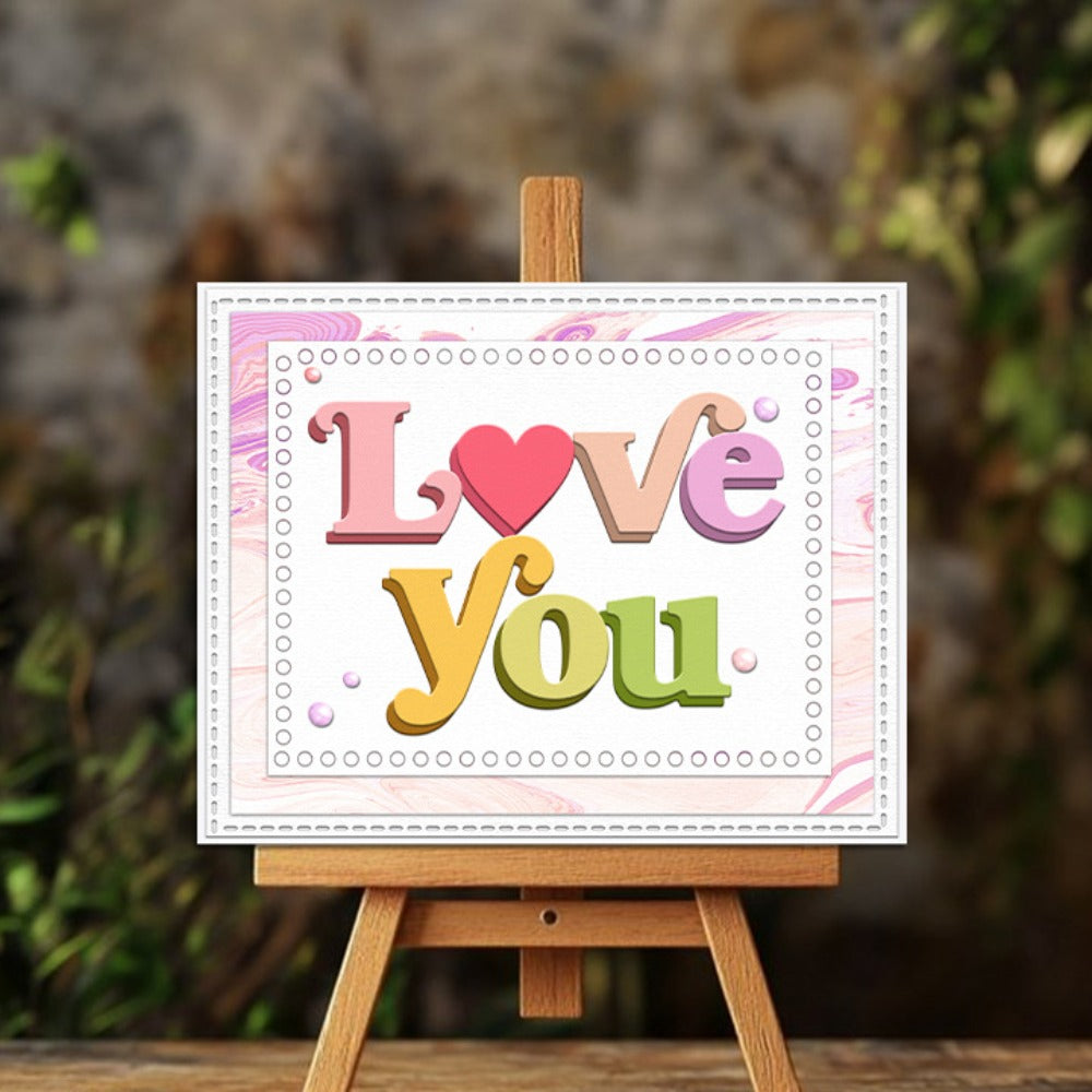 "Love You" Words Metal Cutting Dies