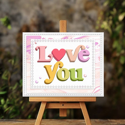 "Love You" Words Metal Cutting Dies