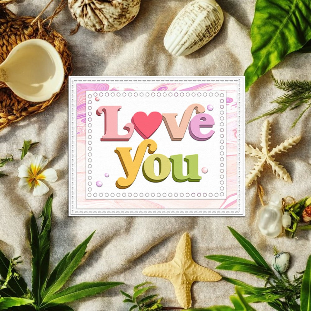 "Love You" Words Metal Cutting Dies