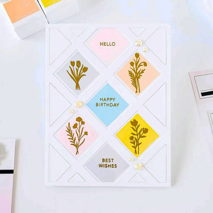 Rhombus Hollow Background Board Cutting Dies