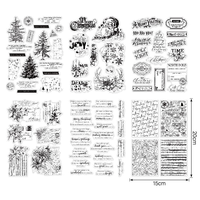 Christmas Theme DIY Decorative Journal Clear Stamps