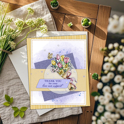 Umbrella Bouquet Clear Stamps