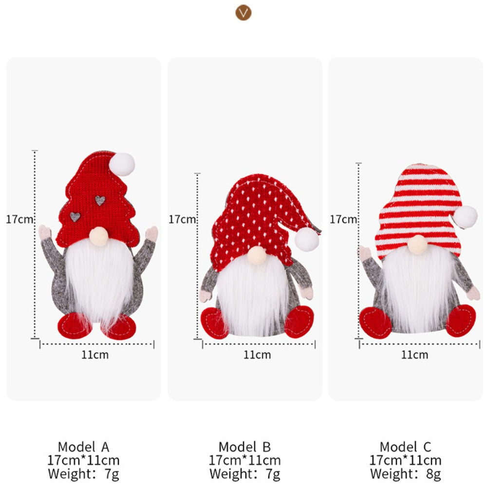 Festive Holiday Gnome Knife Fork Spoon Sleeves Set