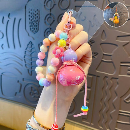 Creative Colorful Beaded Gourd Keychain