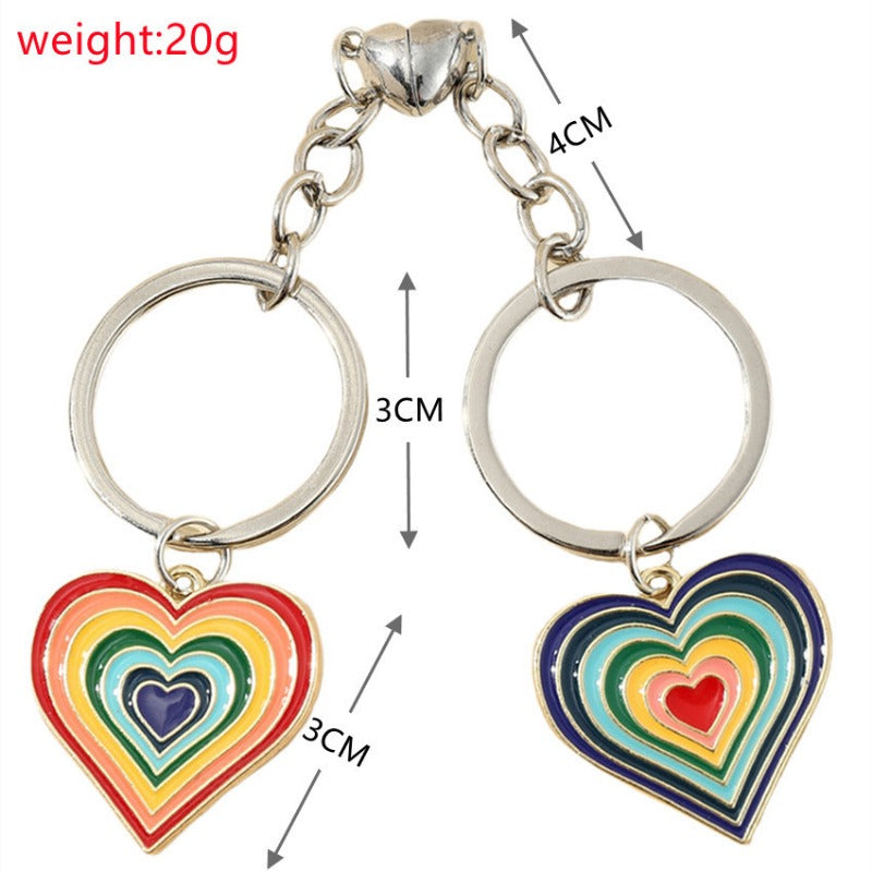 Couple Colorful Love Keychain