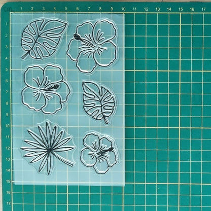 Flowers and Leaves Dies & Stamps Set