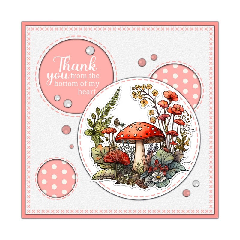 Natural Mushrooms Dies & Stamps Set