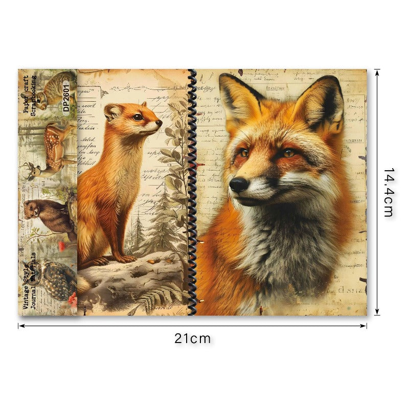 A5 Animal World Journal Scrapbook Paper