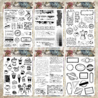 Vintage Background DIY Scrapbook Clear Stamps