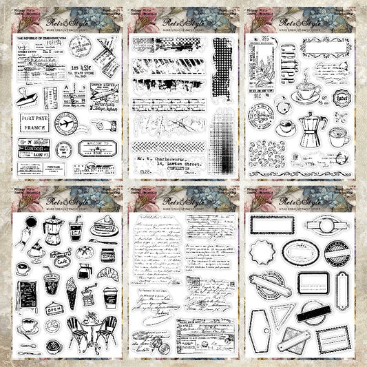 Vintage Background DIY Scrapbook Clear Stamps