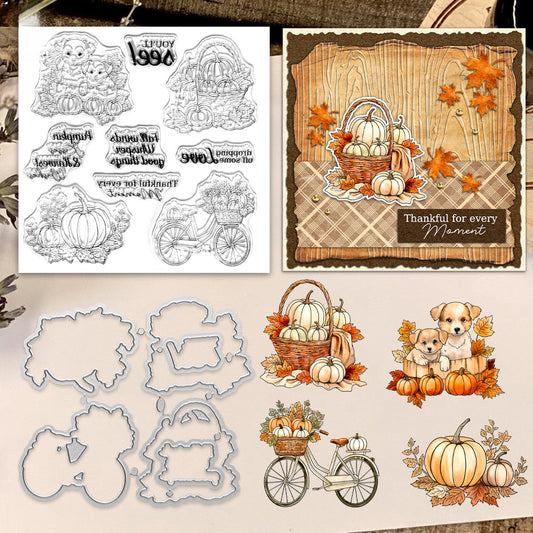 Fall Pumpkin Bike Dies & Stamps Set