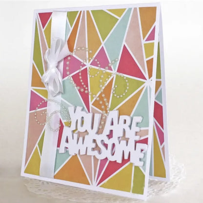 "YOU ARE AWESOME" Words Metal Cutting Dies