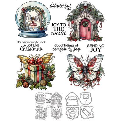 Merry Christmas Gifts  Dies & Stamps Set