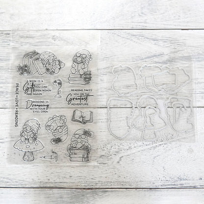 Reading Gnomes Dies & Stamps Set