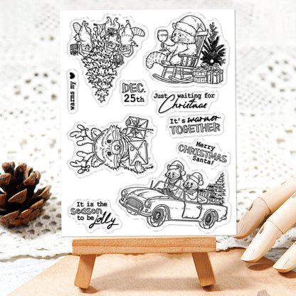 Christmas Raccoon Dies & Stamps Set