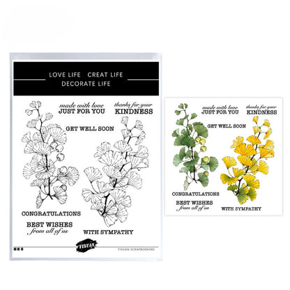 Ginkgo Leaves Dies & Stamps Set