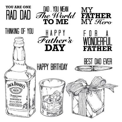 Whiskey & Gifts Dies & Stamps Set
