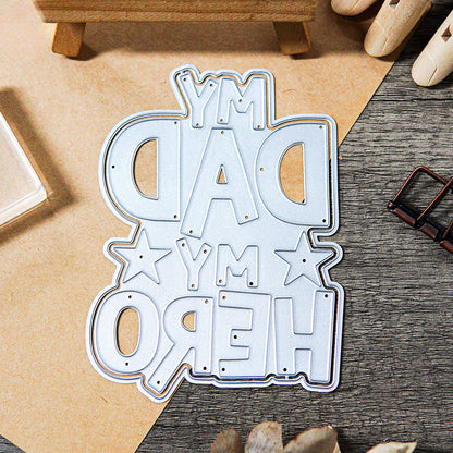 Father's Day Words Metal Cutting Dies