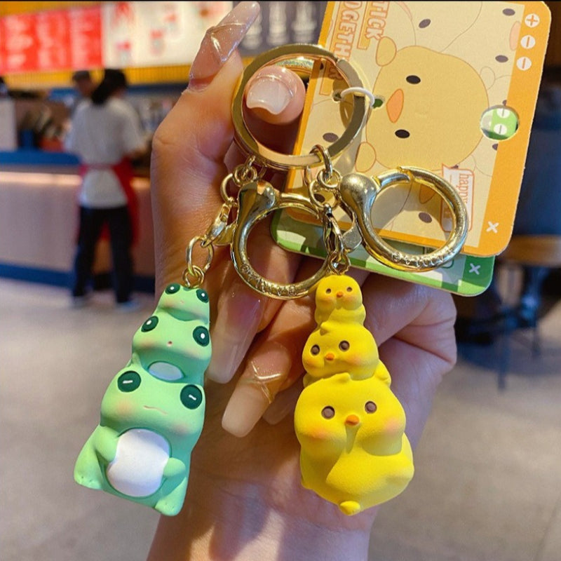 Animal Party Jenga Keychain