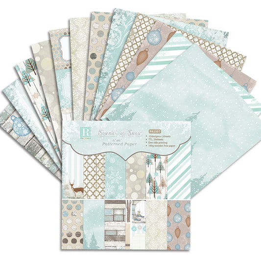 24PCS 6" Winter Theme Scrapbook Paper & Cardstock