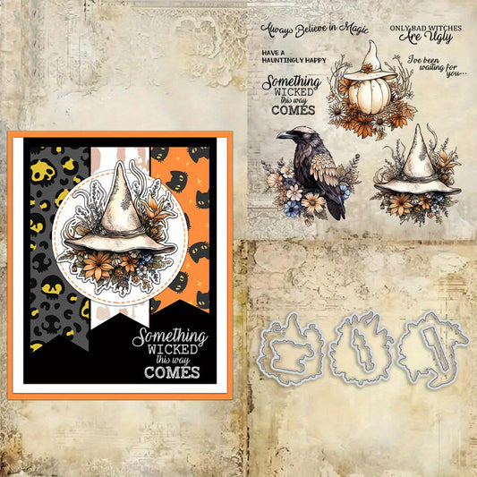 Halloween Pumpkin Crow Dies & Stamps Set