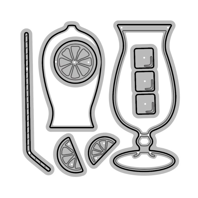 Summer Iced Lemon Tea Cutting Dies