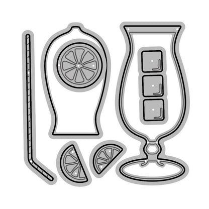 Summer Iced Lemon Tea Cutting Dies