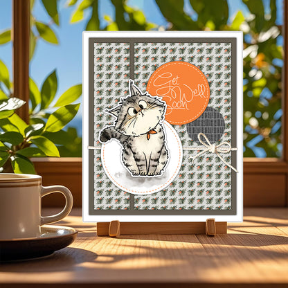 Cute Kitty Cats Dies & Stamps Set