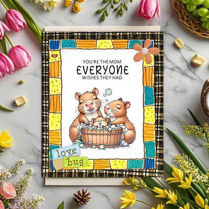 Mom Baby Capybara Dies & Stamps Set