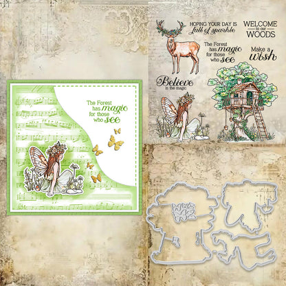 Tree House Fairy Dies & Stamps Set