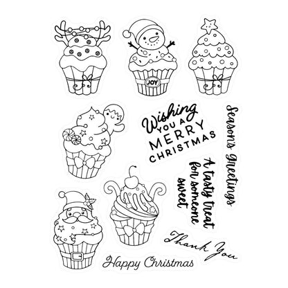 Christmas Cake Dies & Stamps Set