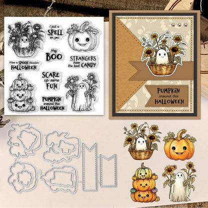Halloween Pumpkin Dies & Stamps Set