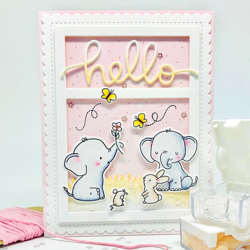 Cute Elephants Dies & Stamps Set