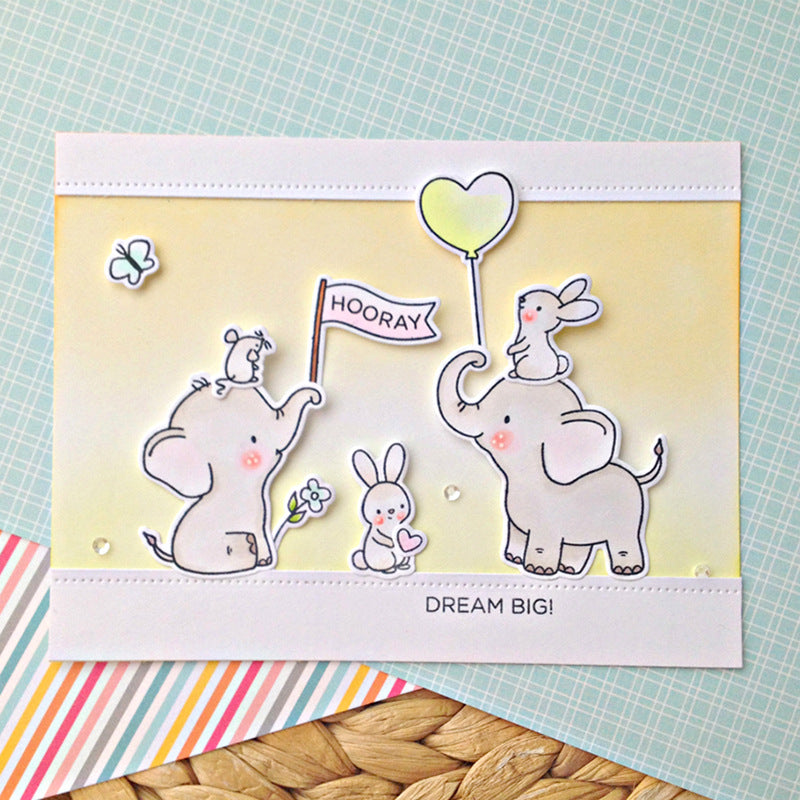 Cute Elephants Dies & Stamps Set