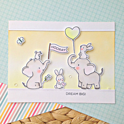 Cute Elephants Dies & Stamps Set