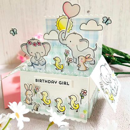 Cute Elephants Dies & Stamps Set