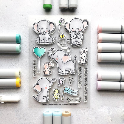 Cute Elephants Dies & Stamps Set