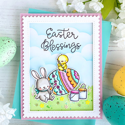 Easter Bunny and Eggs Dies & Stamps Set