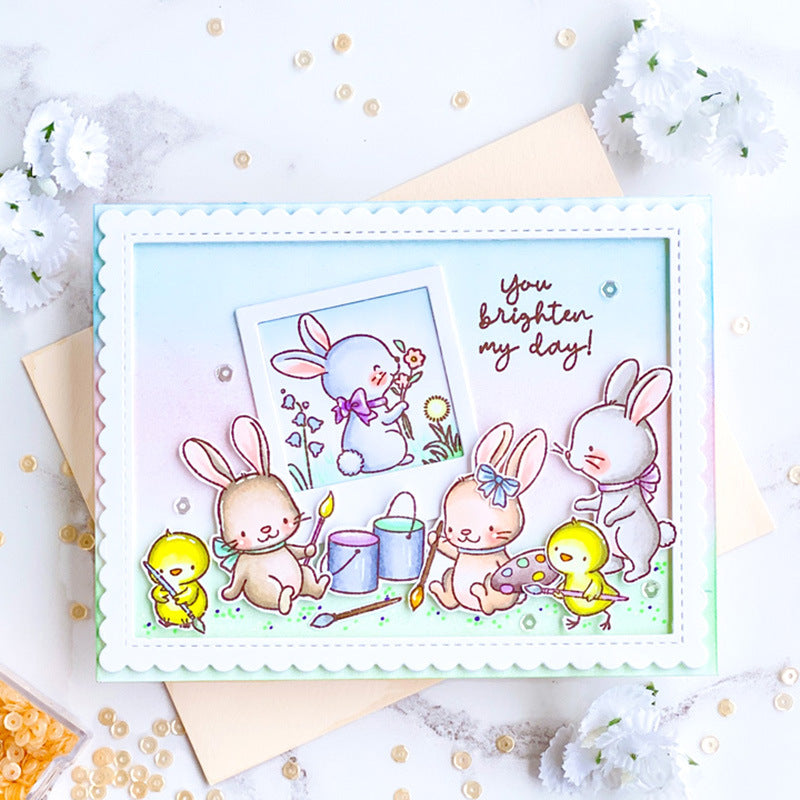 Easter Bunny and Eggs Dies & Stamps Set