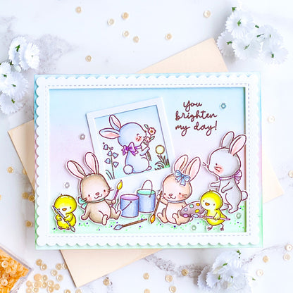 Easter Bunny and Eggs Dies & Stamps Set