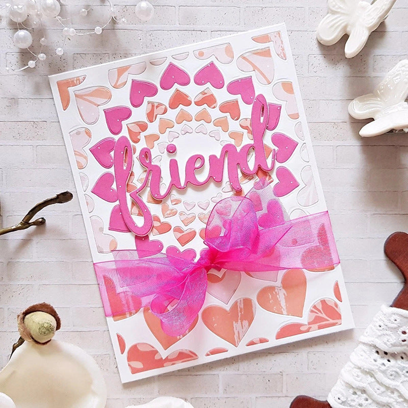 Hollow Hearts Background Board Cutting Dies