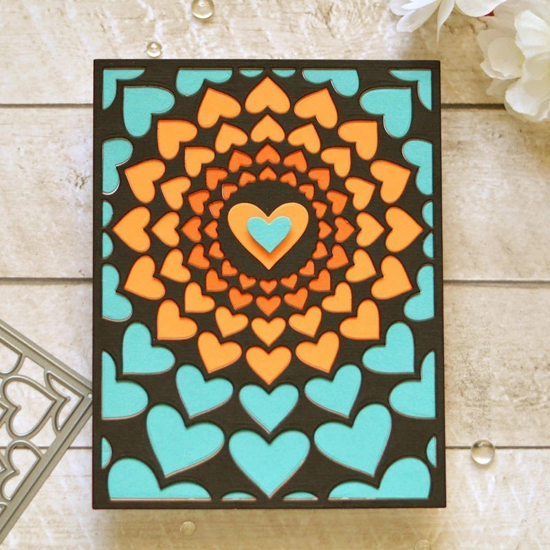 Hollow Hearts Background Board Cutting Dies