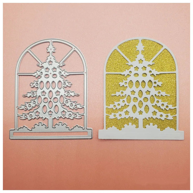 Christmas Tree Windows Cutting Dies