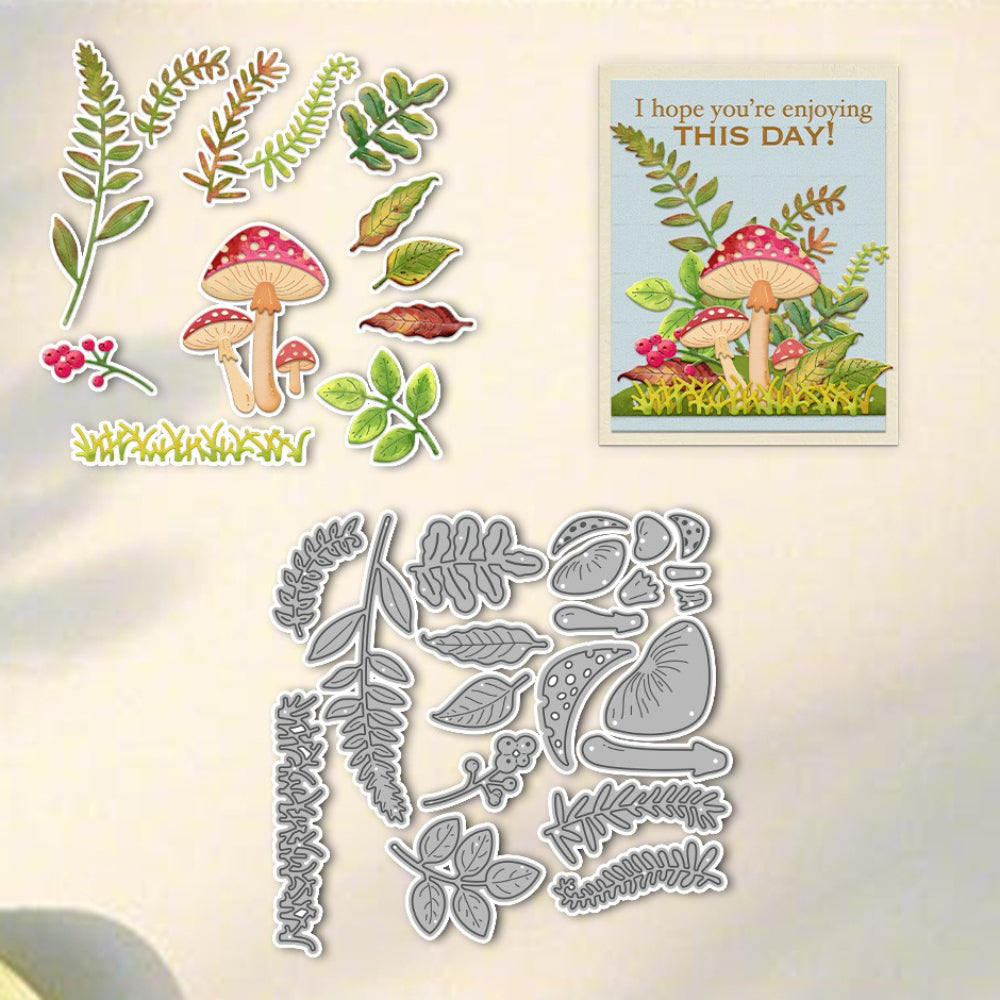 Mushrooms and Leaves Metal Cutting Dies