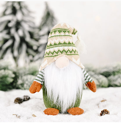 Christmas Gnome Creative Green Plush Doll Decorations