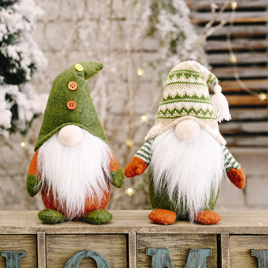 Christmas Gnome Creative Green Plush Doll Decorations