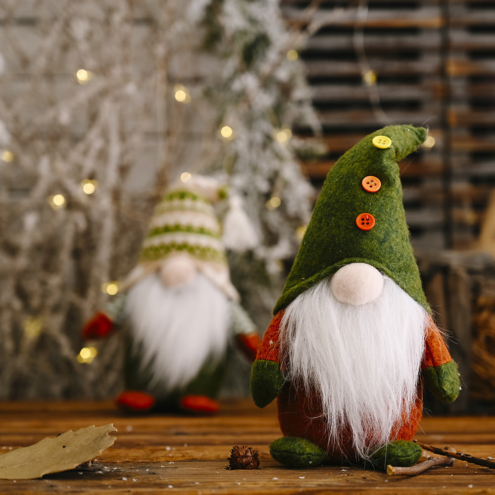 Christmas Gnome Creative Green Plush Doll Decorations