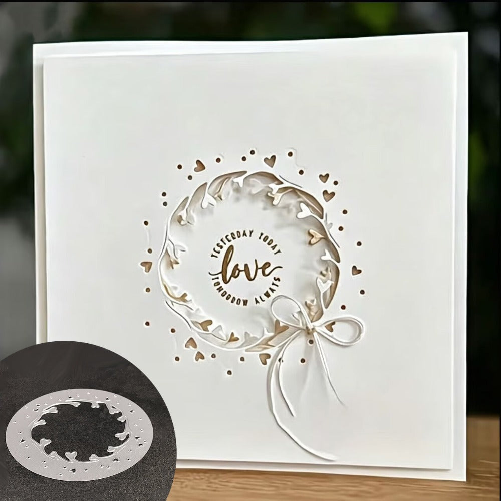 Cut-out Heart Wreath Metal Cutting Dies
