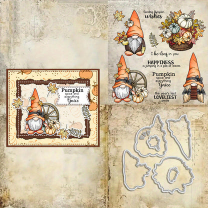 Autumn Harvest Pumpkin Gnome Dies & Stamps Set